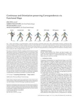 Continuous and Orientation-preserving Correspondences via Functional
  Maps