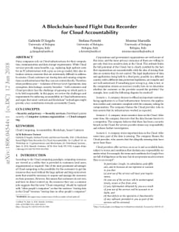 A Blockchain-based Flight Data Recorder for Cloud Accountability