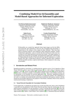 Combining Model-Free Q-Ensembles and Model-Based Approaches for Informed
  Exploration