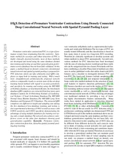 Detection of Premature Ventricular Contractions Using Densely Connected
  Deep Convolutional Neural Network with Spatial Pyramid Pooling Layer
