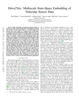 Drive2Vec: Multiscale State-Space Embedding of Vehicular Sensor Data