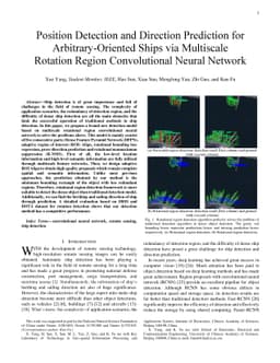 Position Detection and Direction Prediction for Arbitrary-Oriented Ships
  via Multitask Rotation Region Convolutional Neural Network