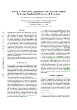 A Study of Enhancement, Augmentation, and Autoencoder Methods for Domain
  Adaptation in Distant Speech Recognition