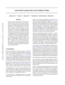 Adversarial Learning with Local Coordinate Coding