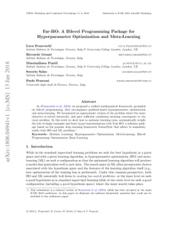 Far-HO: A Bilevel Programming Package for Hyperparameter Optimization
  and Meta-Learning