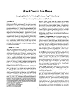 Crowd-Powered Data Mining