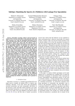 SafeSpec: Banishing the Spectre of a Meltdown with Leakage-Free
  Speculation