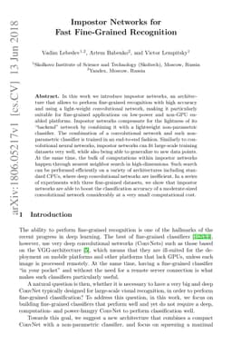 Impostor Networks for Fast Fine-Grained Recognition