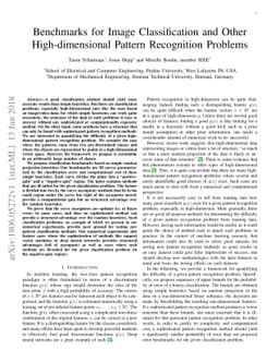 Benchmarks for Image Classification and Other High-dimensional Pattern
  Recognition Problems