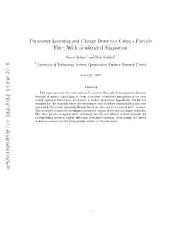 Parameter Learning and Change Detection Using a Particle Filter With
  Accelerated Adaptation