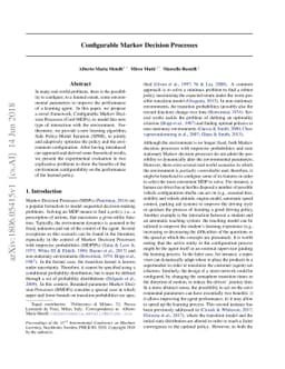 Configurable Markov Decision Processes