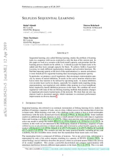 Selfless Sequential Learning