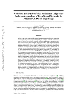 NetScore: Towards Universal Metrics for Large-scale Performance Analysis
  of Deep Neural Networks for Practical On-Device Edge Usage