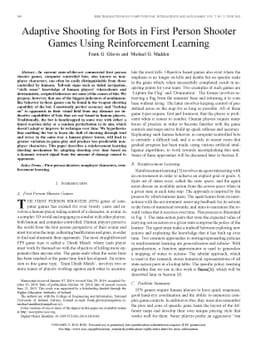 Adaptive Shooting for Bots in First Person Shooter Games Using
  Reinforcement Learning