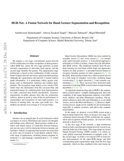 HGR-Net: A Fusion Network for Hand Gesture Segmentation and Recognition