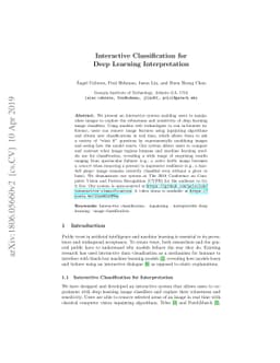 Interactive Classification for Deep Learning Interpretation