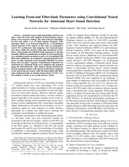 Learning Front-end Filter-bank Parameters using Convolutional Neural
  Networks for Abnormal Heart Sound Detection