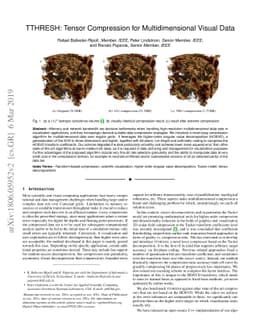 TTHRESH: Tensor Compression for Multidimensional Visual Data