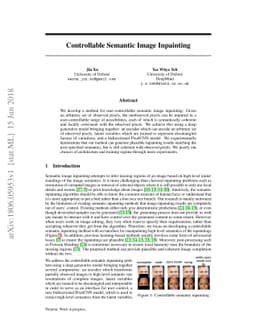 Controllable Semantic Image Inpainting