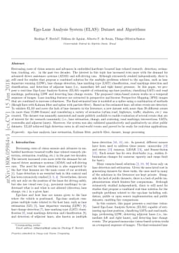 Ego-Lane Analysis System (ELAS): Dataset and Algorithms