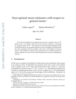 Near-optimal mean estimators with respect to general norms