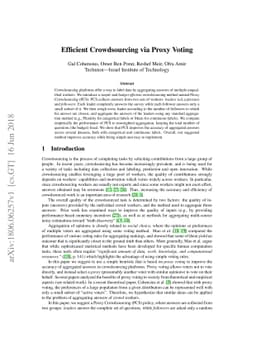 Efficient Crowdsourcing via Proxy Voting