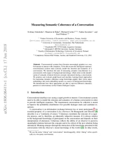 Measuring Semantic Coherence of a Conversation
