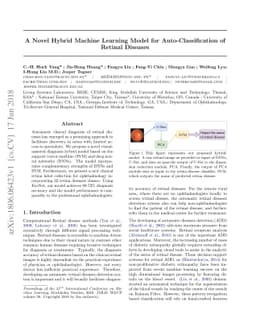 A Novel Hybrid Machine Learning Model for Auto-Classification of Retinal
  Diseases
