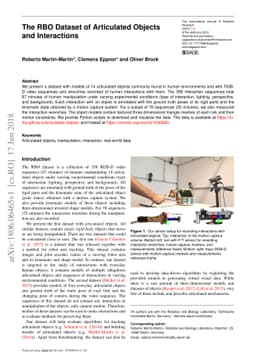 The RBO Dataset of Articulated Objects and Interactions