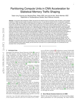 Partitioning Compute Units in CNN Acceleration for Statistical Memory
  Traffic Shaping