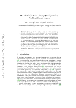 On Multi-resident Activity Recognition in Ambient Smart-Homes