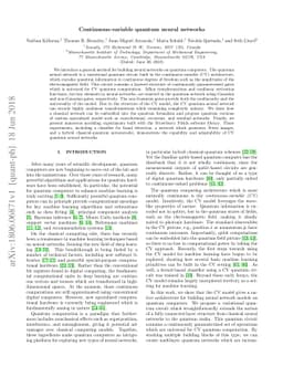 Continuous-variable quantum neural networks