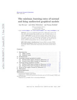 The Minimax Learning Rates of Normal and Ising Undirected Graphical
  Models
