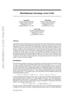 Distributional Advantage Actor-Critic