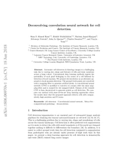 Deconvolving convolution neural network for cell detection