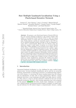 Fast Multiple Landmark Localisation Using a Patch-based Iterative
  Network