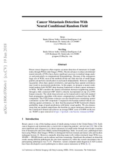 Cancer Metastasis Detection With Neural Conditional Random Field