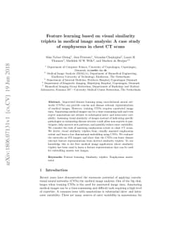 Feature learning based on visual similarity triplets in medical image
  analysis: A case study of emphysema in chest CT scans