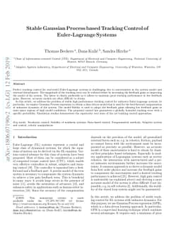 Stable Gaussian Process based Tracking Control of Euler-Lagrange Systems