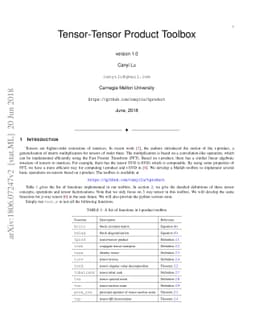 Tensor-Tensor Product Toolbox