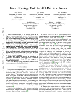 Forest Packing: Fast, Parallel Decision Forests