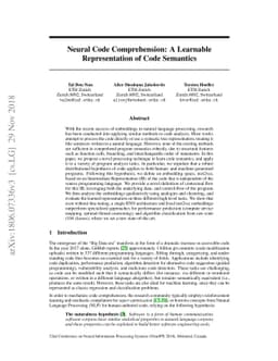 Neural Code Comprehension: A Learnable Representation of Code Semantics