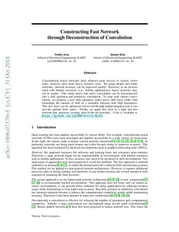 Constructing Fast Network through Deconstruction of Convolution