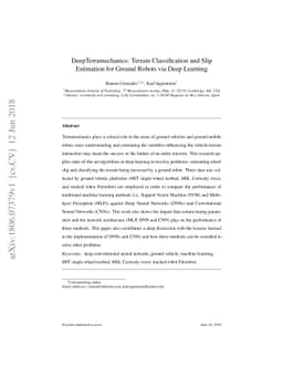DeepTerramechanics: Terrain Classification and Slip Estimation for
  Ground Robots via Deep Learning