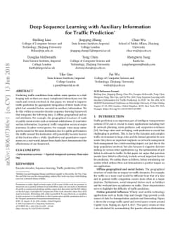 Deep Sequence Learning with Auxiliary Information for Traffic Prediction