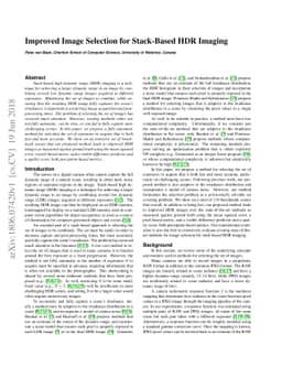 Improved Image Selection for Stack-Based HDR Imaging