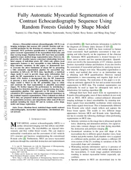 Fully Automatic Myocardial Segmentation of Contrast Echocardiography
  Sequence Using Random Forests Guided by Shape Model