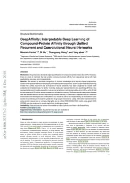DeepAffinity: Interpretable Deep Learning of Compound-Protein Affinity
  through Unified Recurrent and Convolutional Neural Networks