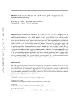 Multimodal feature fusion for CNN-based gait recognition: an empirical
  comparison
