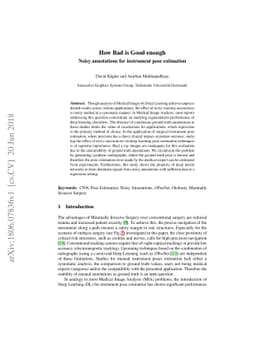 How Bad is Good enough: Noisy annotations for instrument pose estimation